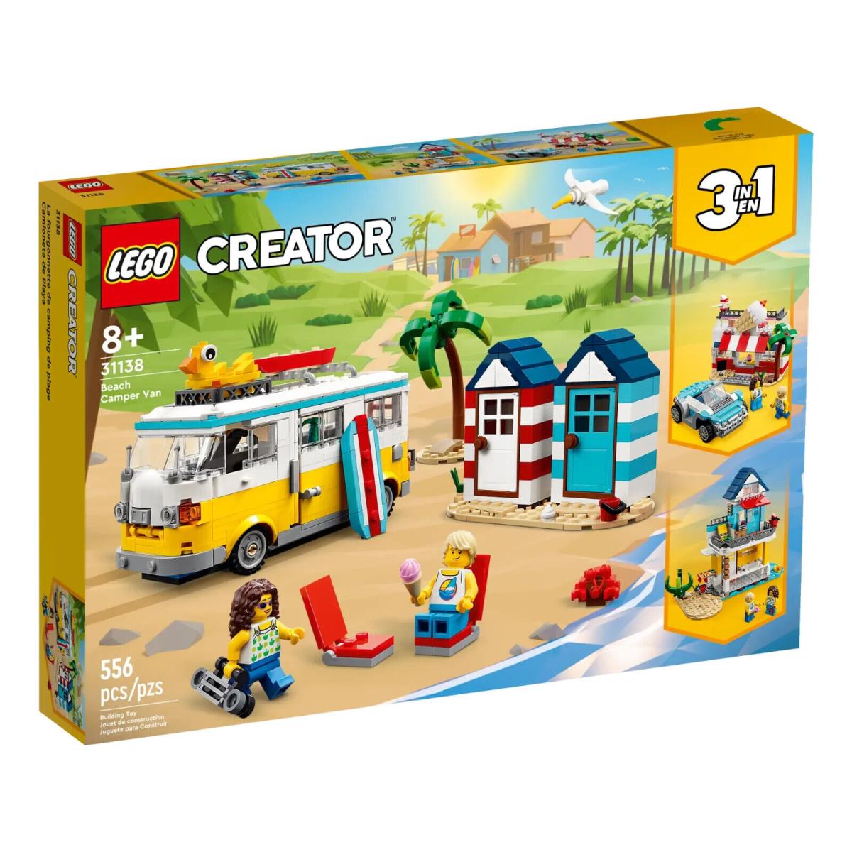 Lego Beach Camper Van 31138 Creator Minifigure Building Set