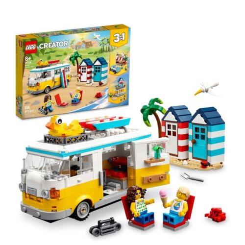 Lego Creator 3in1 Beach Camper Van 31138 556pcs Nsib Set