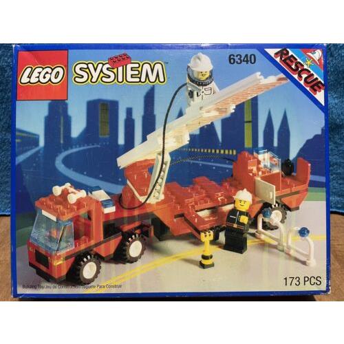 Lego 6340 Classic Town Fire Station Hook Ladder and Still