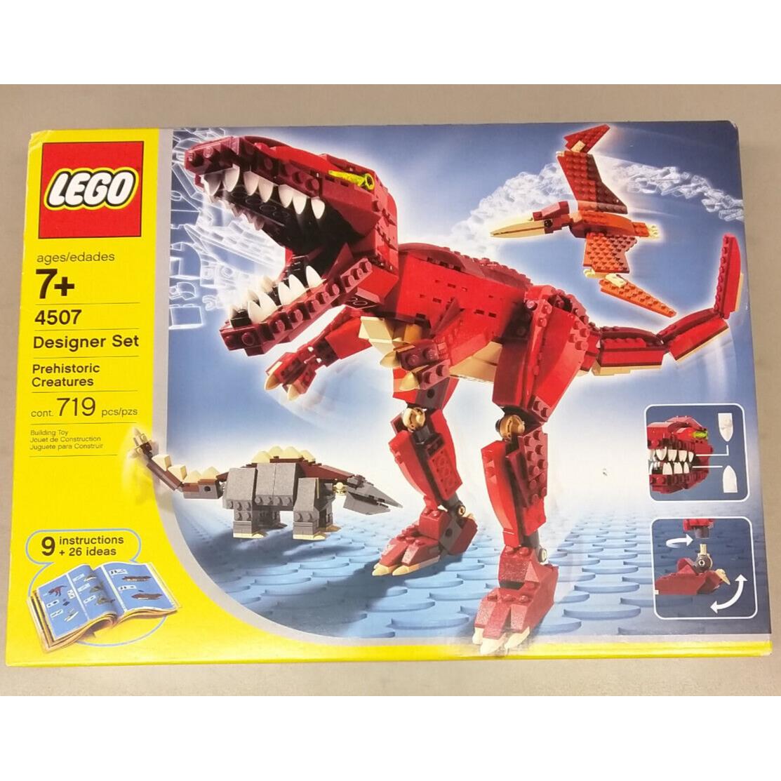 Lego Designer Set 4507 Prehistoric Creatures Dino Dinosaur T-rex Creator