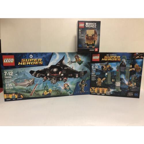 3 Lego Aquaman Sets 41600 Aquaman 76085 Atlantis 76095 Black Manta