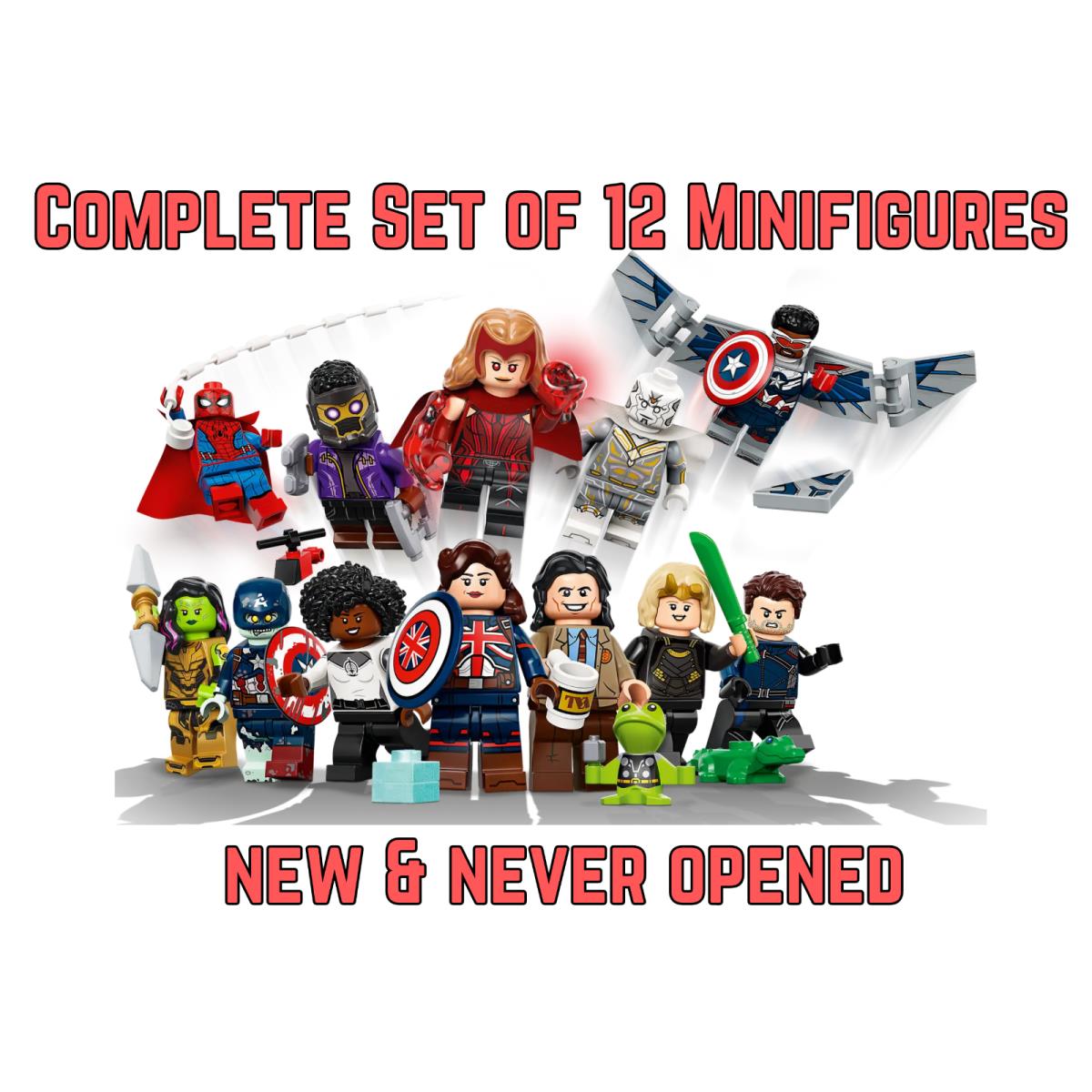 Complete Set of 12 - 71031 Marvel Studios Collectible Minifigures