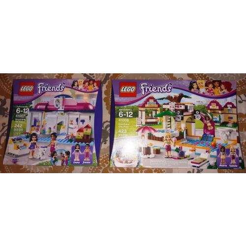 Lego Friends 41007 41008 Heartlake Pet Salon City Pool 2 Set Giftpack