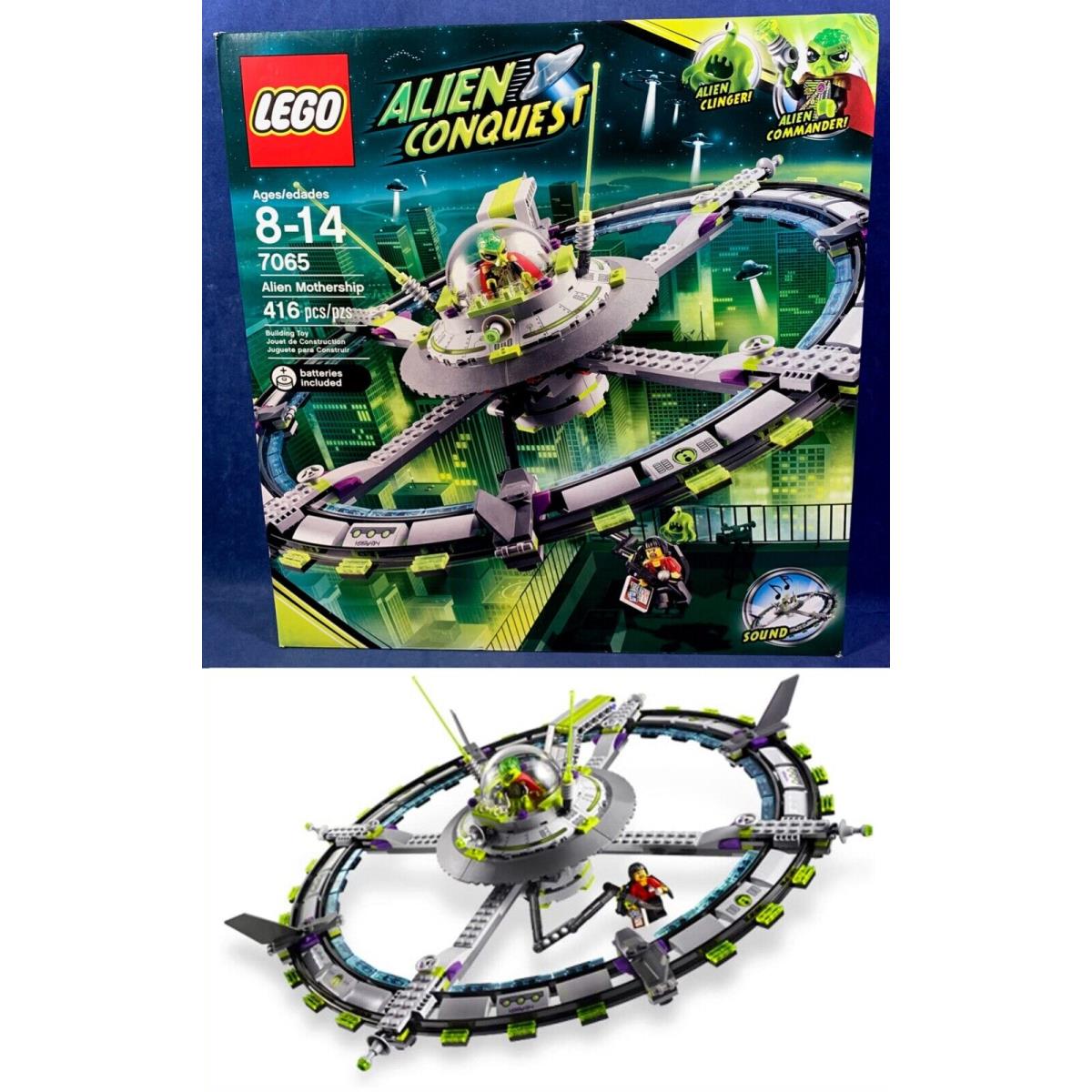 Alien Mothership Lego 7065 Alien Conquest Clinger Spaceship Ufo - Sounds
