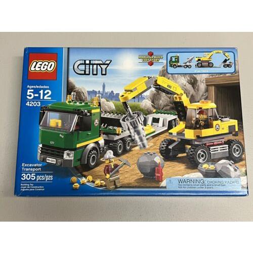Lego City: Excavator Transporter 4203 Retired Rare Set