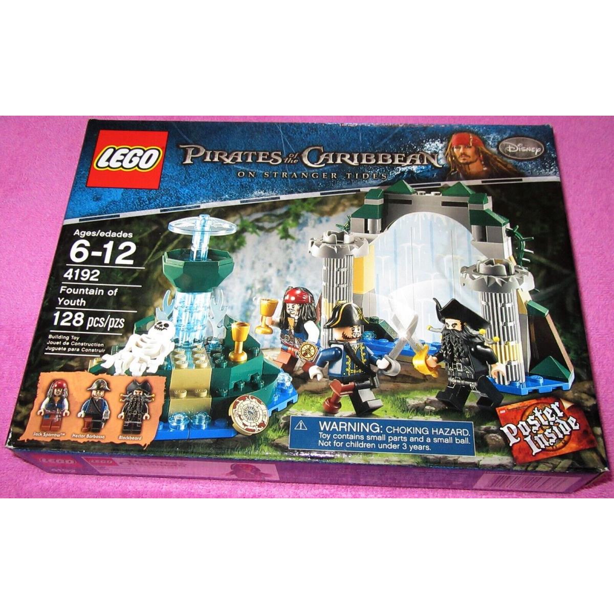 Lego 4192 Pirates of The Caribbean Fountain OF Youth Retired Nisb Sparrow