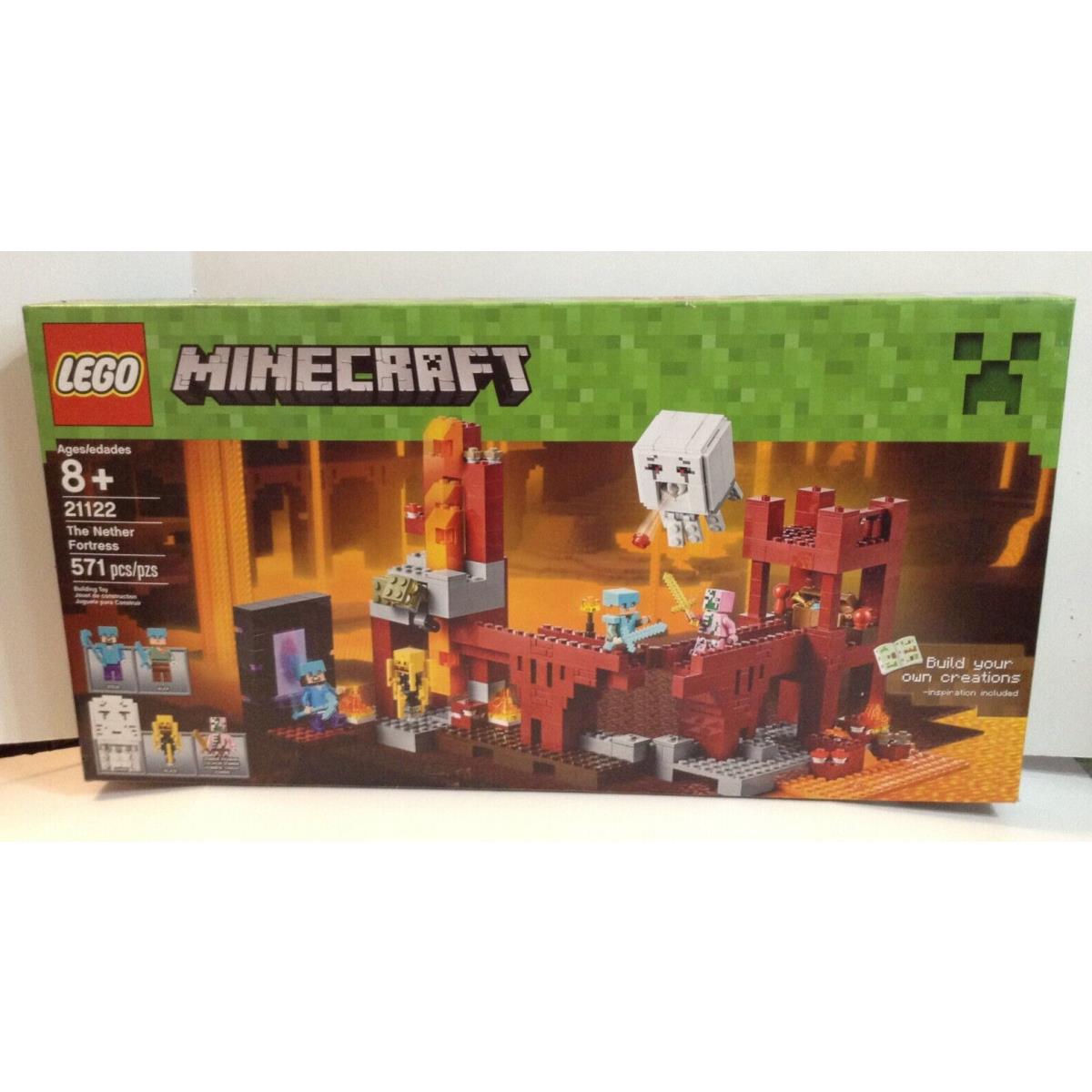 Lego Minecraft 21122 The Nether Fortress From 2015 Ghast Blaze Zombie Pigman