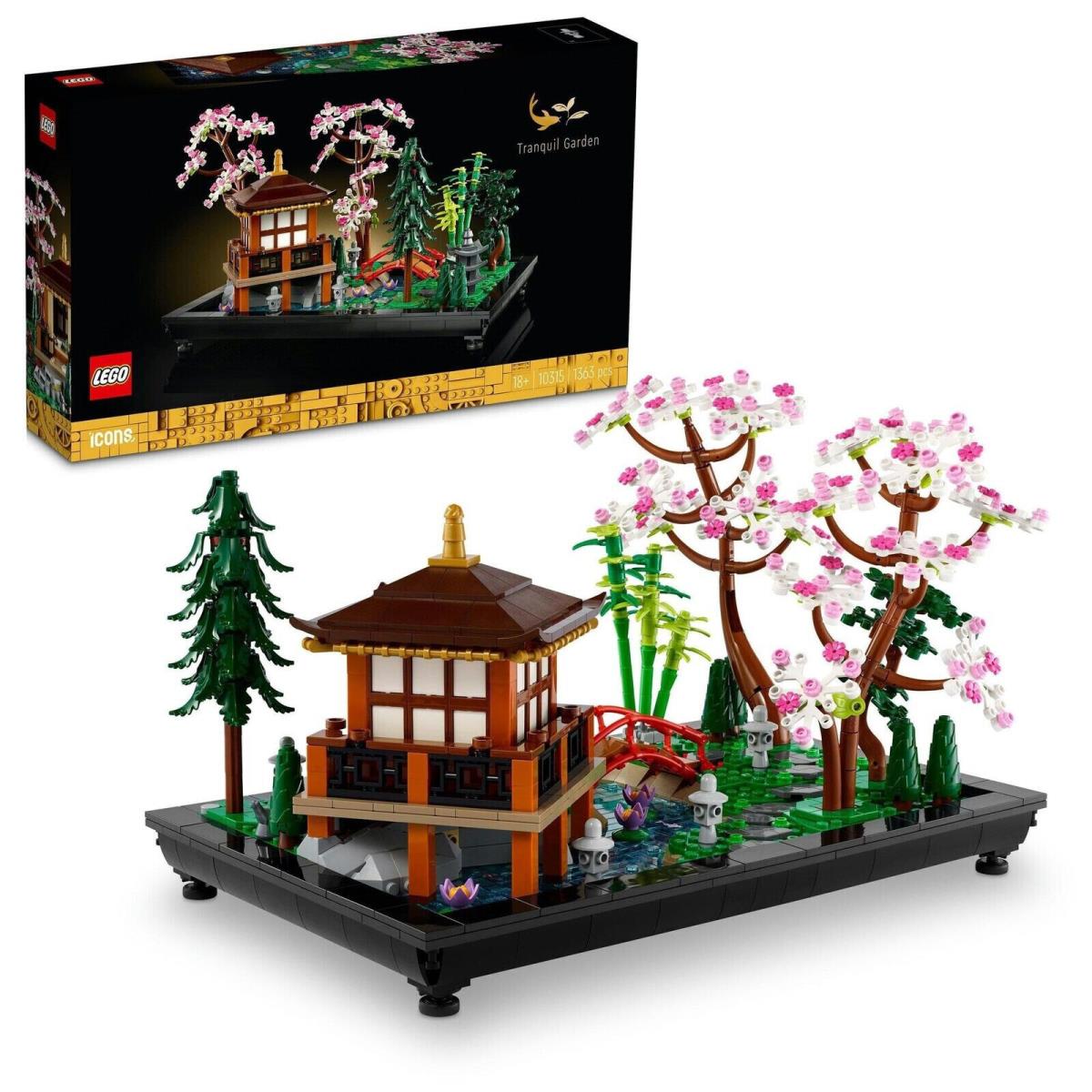 Lego 10315 Icons Tranquil Garden Japanese Zen Gardens Meditation 1 363 Pcs