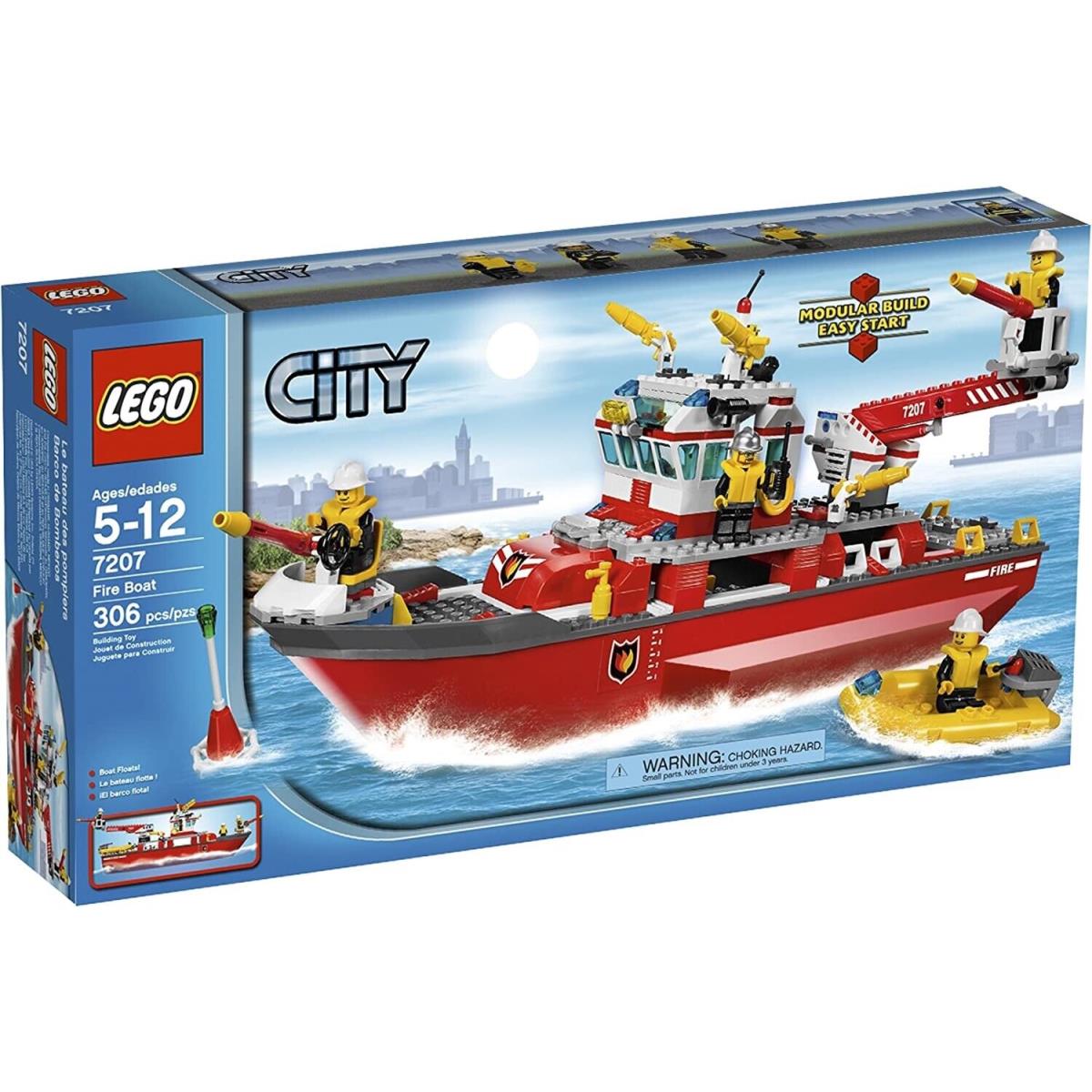 Lego City Fire Ship 7207 306 Pcs -new Box Rare Find Fun Building Toy
