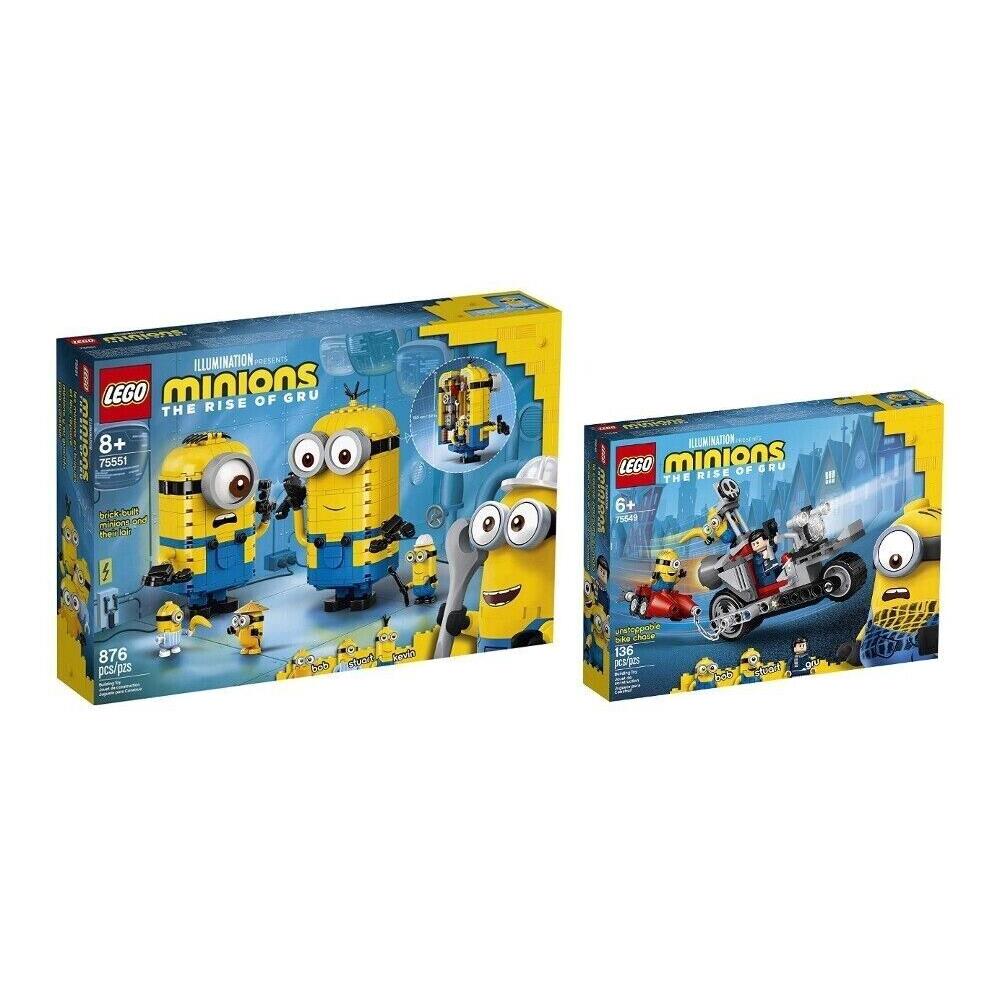 Lego 75549 75551 - Minions: The Rise of Gru 2 Sets - /