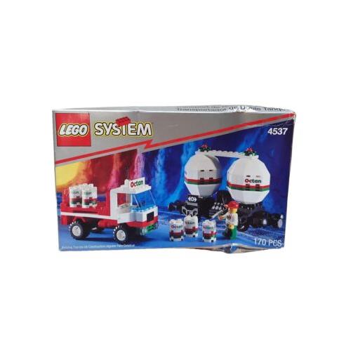Lego Train 9V 4537 Octan Twin Tank Rail Tanker - - Box Damage