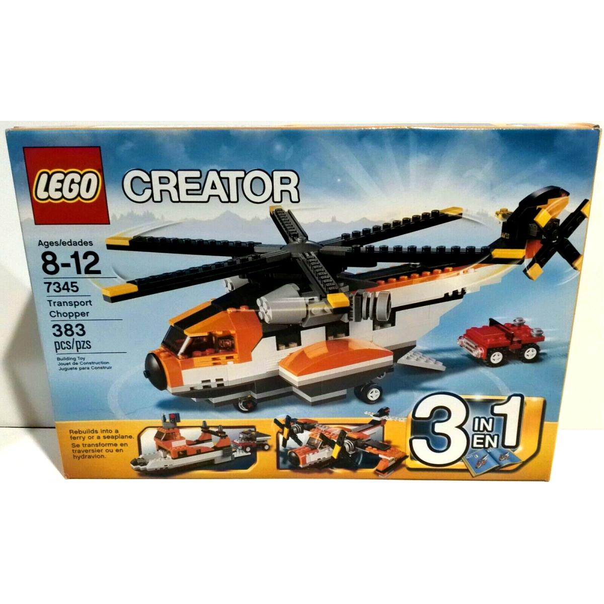 Lego Creator 7345 Transport Chopper 3 IN 1 Building Toy Complete w/ Box