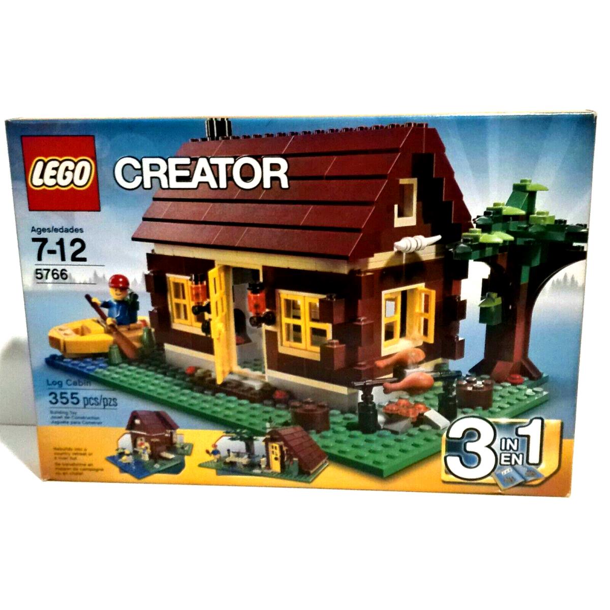 Lego Creator 5766 Log Cabin 3 IN 1 Building Set Complete w/ Box Retired