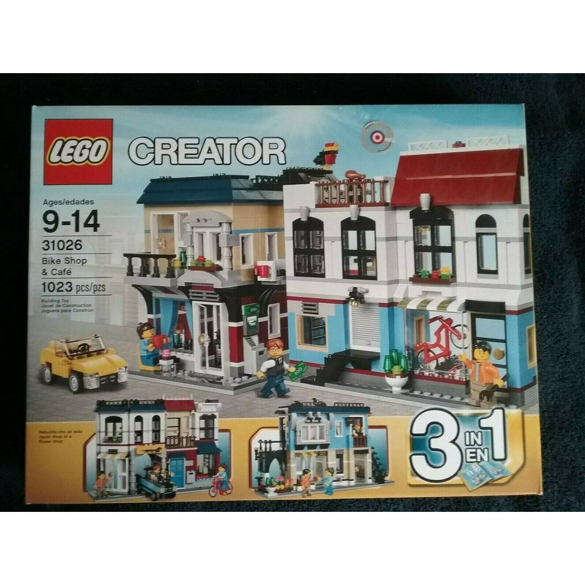 Lego 31026 Creator Bike Shop Cafe 1023 Pieces Retired in Box