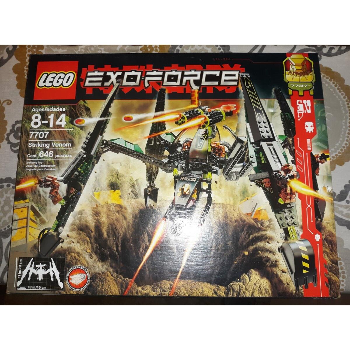 Lego 7707 Exo-force: Striking Venom Some Creases on Back of Box