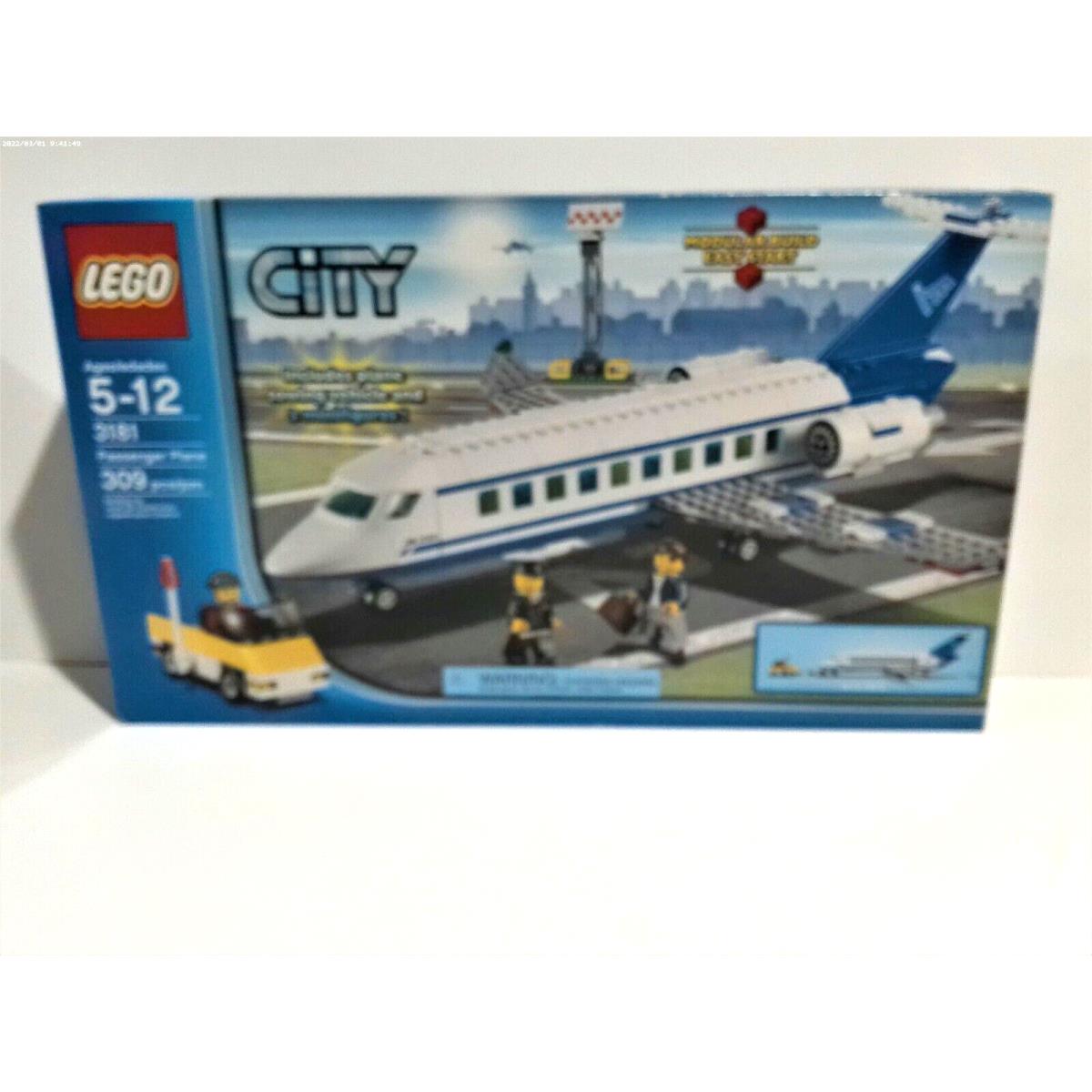 Lego City: 3181 309 Pcs Passenger Plane Building Toy Retired