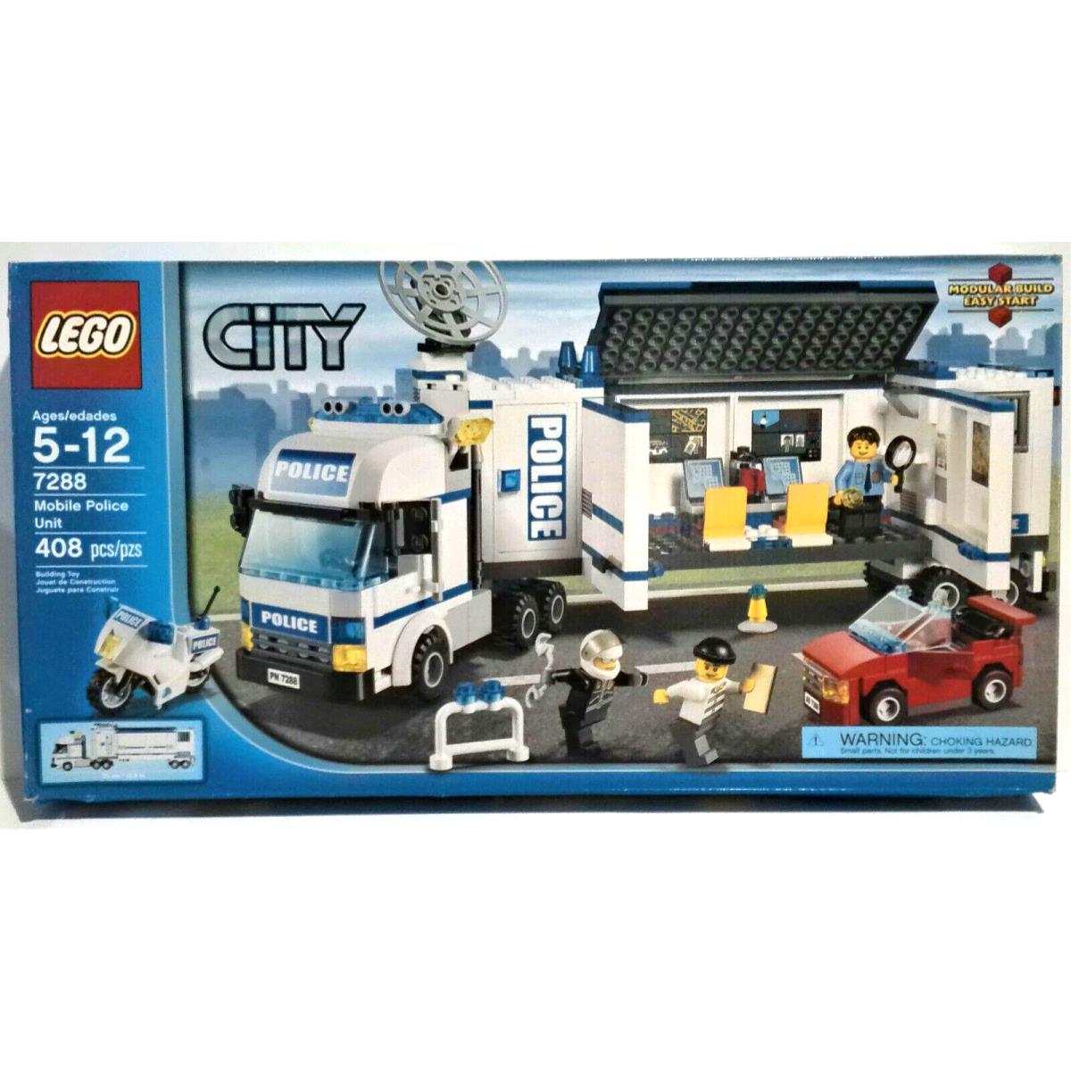 Lego City: 7288 408 Pcs Mobile Police Unit Building Toy Misb Retired