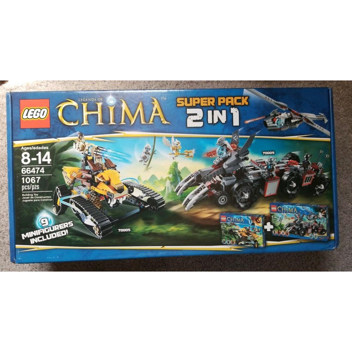 Lego Legends of Chima Super Pack 66474 2 in 1 70005 and 70009