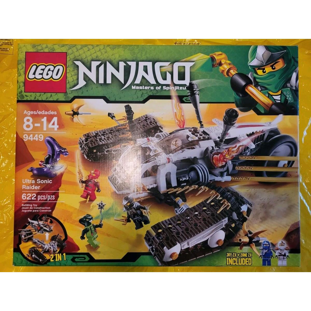 Lego Ninjago 9449 Ultra Sonic Raider Wave 2 Serpent`s Retired Set 2012