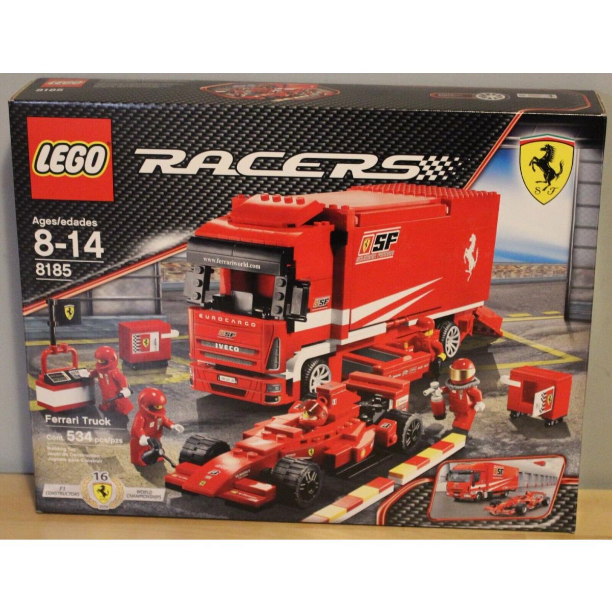 Shelf Wear/new/sealed Racers Lego 8185 Ferrari Truck 2009