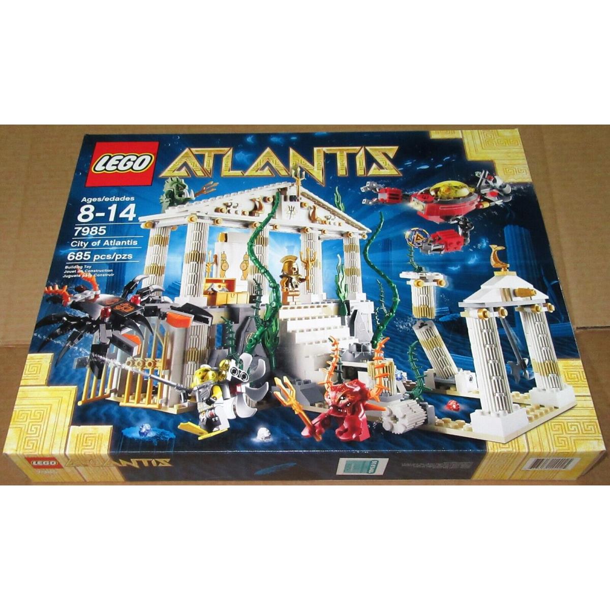 Lego 7985 Atlantis City OF Atlantis Retired Nisb Greek Golden King Neptune