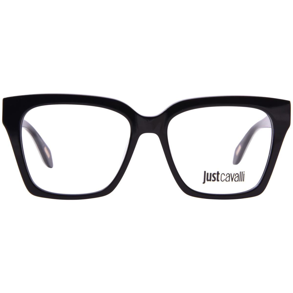 Just Cavalli VJC002V 700Y Eyeglasses Women`s Black Full Rim Square Shape 52mm