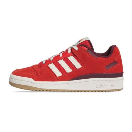 Adidas Forum Low CL Men Retro Bball Shoe Red Off White Casual Lifestyle Sneaker
