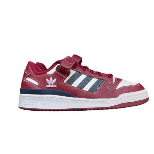 Adidas Forum Low Mens Casual Retro Bball Shoe Burgundy Red Navy Athletic Sneaker