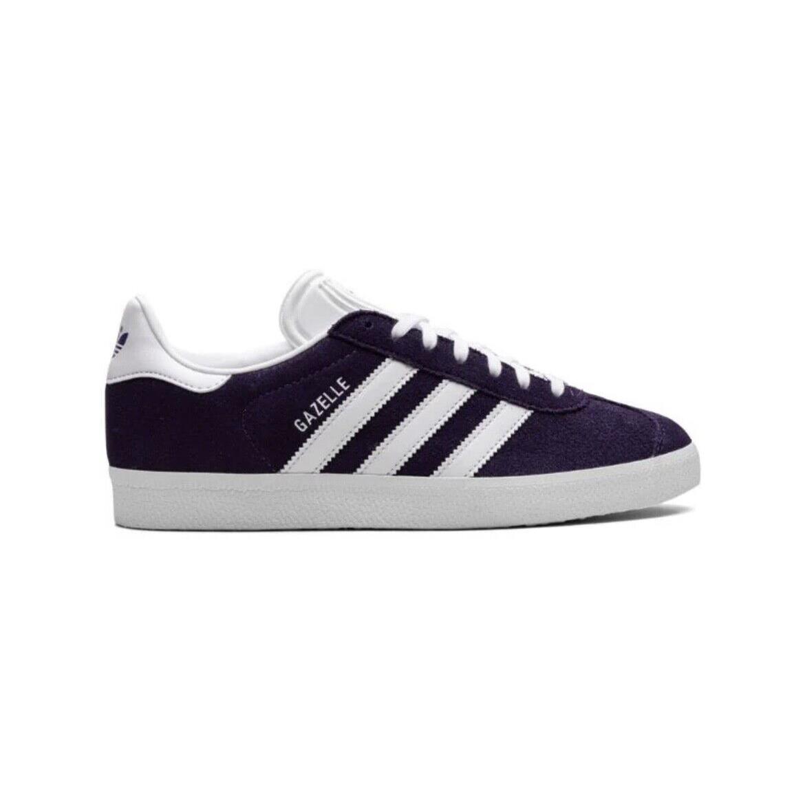 Adidas Gazelle Mens Sz 9-11 Casual Retro Shoe Purple White Lifestyle Sneaker