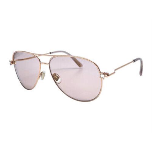 Jimmy Choo Sansa/s DDBK1 Bronze/gold Aviator Gold Mirror 58mm Women`s Sunglasses