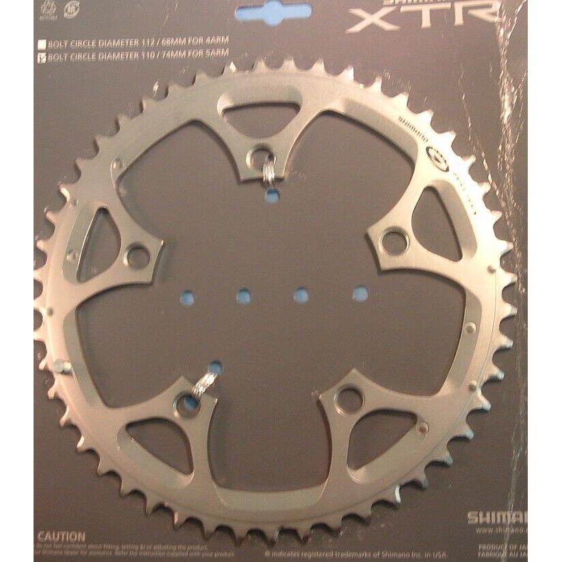 Shimano Xtr FC-952-5/900/950 48Tx 110BCD Mtb Chainring- New/nos 8/9-Spd- 5H-NIB