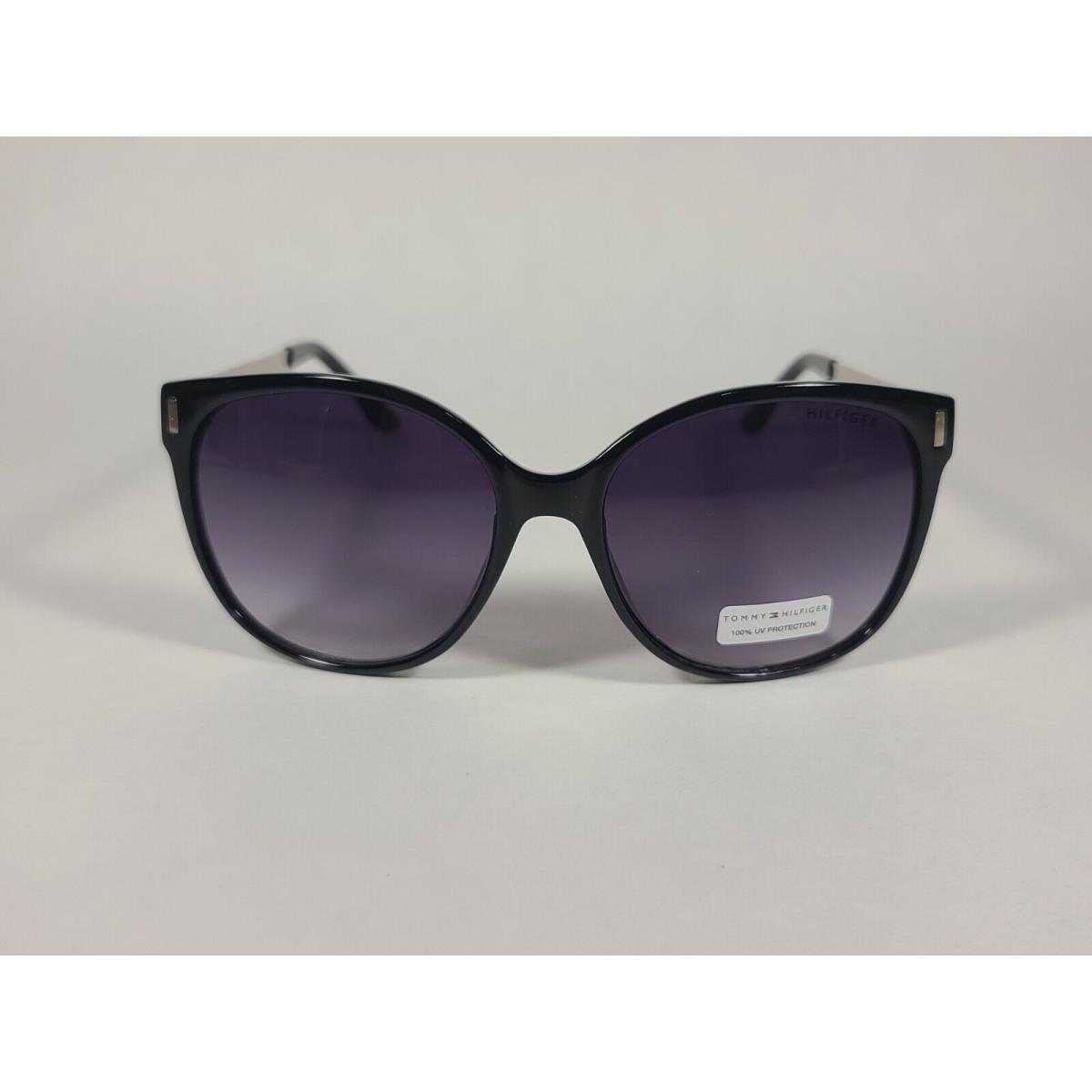 Tommy Hilfiger Breeda WP OL429 Sunglasses Black Silver Frame Gray Gradient Lens