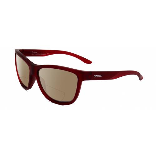 Smith Optics Eclipse Unisex Cateye Polarized Bifocal Sunglasses Crystal Red 58mm Brown