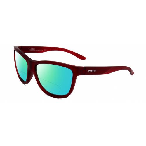 Smith Optics Eclipse Unisex Cateye Polarized Bifocal Sunglasses Crystal Red 58mm Green Mirror