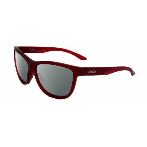 Smith Optics Eclipse Unisex Cateye Polarized Bifocal Sunglasses Crystal Red 58mm Grey