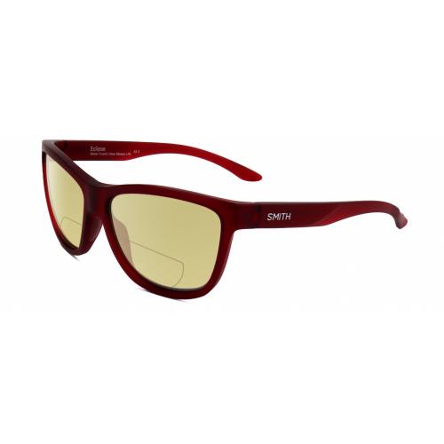 Smith Optics Eclipse Unisex Cateye Polarized Bifocal Sunglasses Crystal Red 58mm Yellow