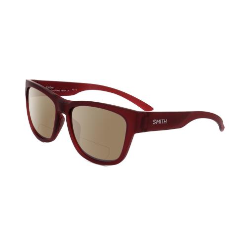 Smith Optics Ember-lpa Unisex Cateye Polarized Bifocal Sunglass Crystal Red 56mm Brown