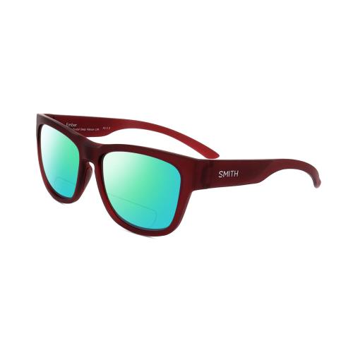 Smith Optics Ember-lpa Unisex Cateye Polarized Bifocal Sunglass Crystal Red 56mm Green Mirror