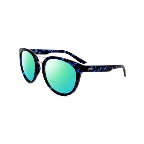 Smith Optics Bridgetown Women`s Polarized Bifocal Sunglasses Blue Tortoise 54 mm Green Mirror