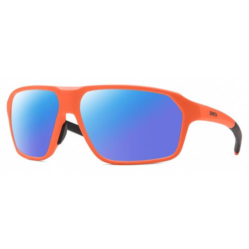 Smith Optics Pathway-69I Mens Polarized Sunglasses in Neon Orange 62mm 4 Options - Frame: Multicolor, Lens: Blue Mirror Polar