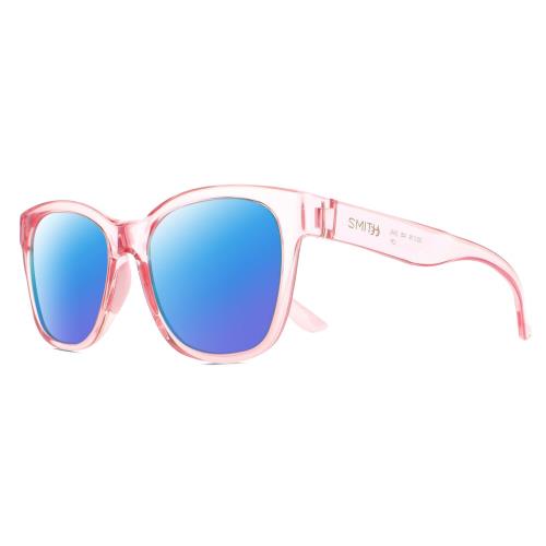 Smith Optics Caper-35J Women`s Polarized Sunglasses Crystal Pink 53 mm 4 Options Blue Mirror Polar