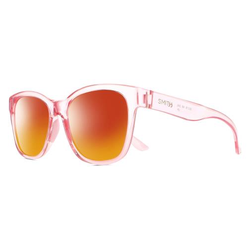 Smith Optics Caper-35J Women`s Polarized Sunglasses Crystal Pink 53 mm 4 Options Red Mirror Polar