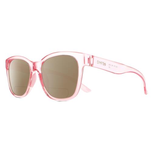 Smith Optics Caper Women`s Polarized Bifocal Sunglasses Crystal Blush Pink 53 mm