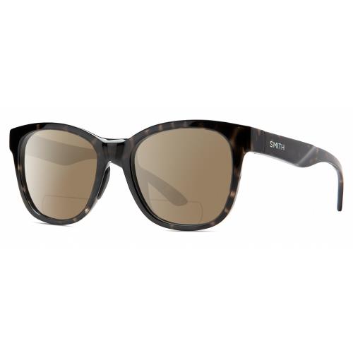 Smith Optics Caper Unisex Polarize Bifocal Sunglasses Black Tortoise Havana 53mm Brown