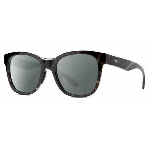 Smith Optics Caper Unisex Polarize Bifocal Sunglasses Black Tortoise Havana 53mm Grey