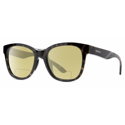 Smith Optics Caper Unisex Polarize Bifocal Sunglasses Black Tortoise Havana 53mm Yellow