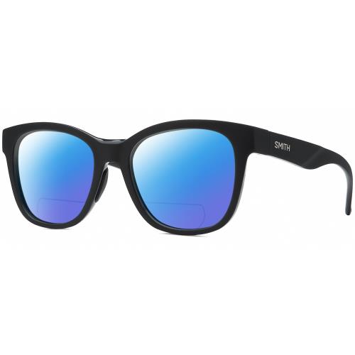 Smith Optics Caper-807 Unisex Polarized Bifocal Reading Sunglasses in Black 53mm