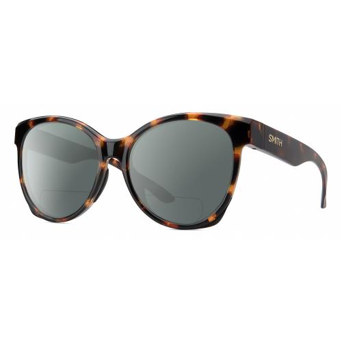 Smith Optics Fairground Womens Polarized Bifocal Sunglasses Tortoise Havana 55mm Grey