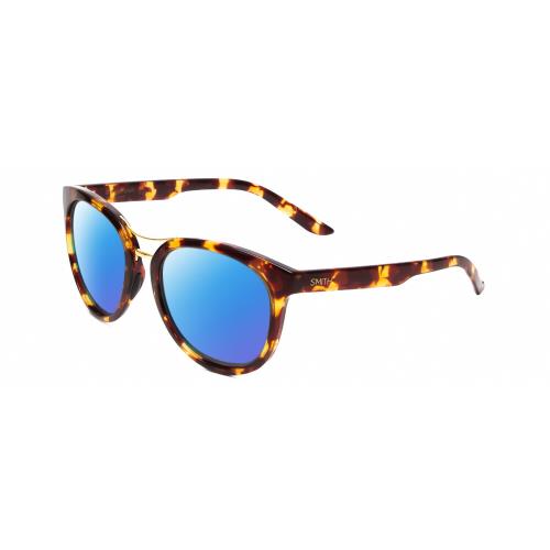 Smith Optics Bridgetown-MY3 Women Polarized Sunglasses Tortoise Havana Gold 54mm Blue Mirror Polar