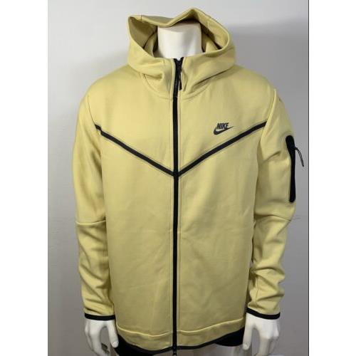 Mens Nike Sportswear Tech Fleece Hoodie Saturn Gold Black Size Xxl